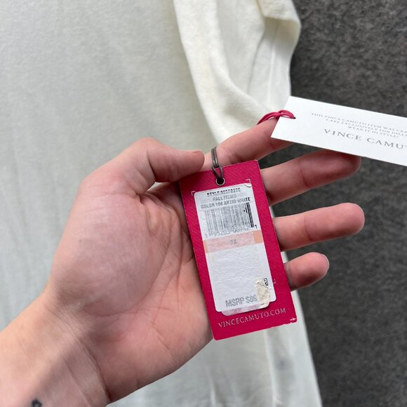 Vince Camuto Sweater Womens 2X Beige Cowl Neck Short Sleeve Lightweight Knit - Picture 13 of 14